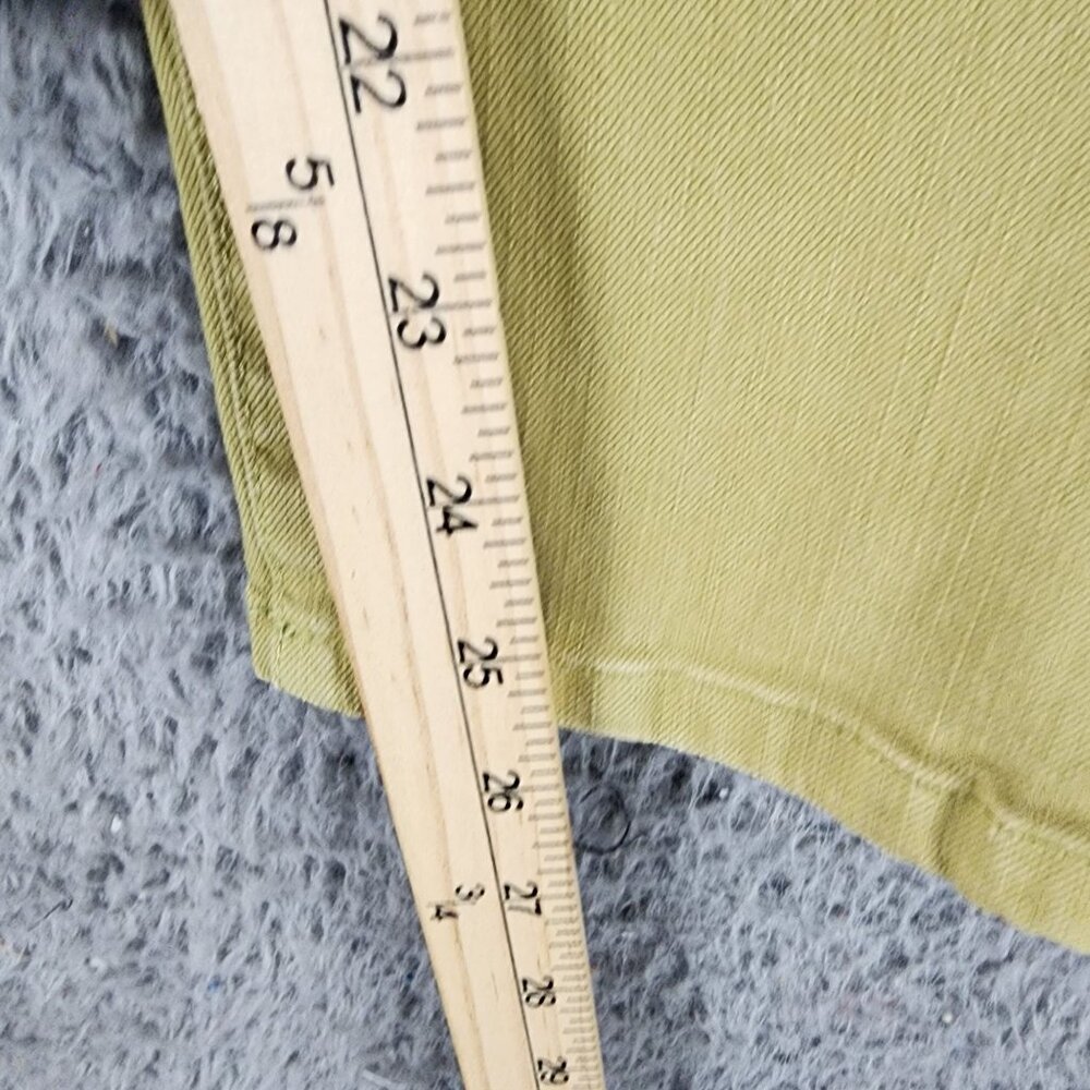Soft Surroundings Jeans Womens Medium Petite Green Stretch Mid Straight *GUC* - Picture 5 of 11